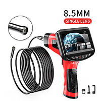 8.5mm endoscope high definition camera auto repair engine industrial pipe hand-held 4.3-inch one-screen sewer electronic air conditioning hard wire 1m with 32G TF card