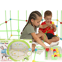 87 Pieces Fort Playhouse Building kit with Blanket,  Educational STEM Toys for Kids miniinthebox