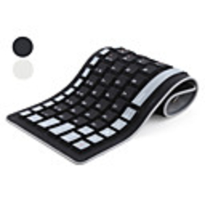 88 Key Flexible QWERTY USB Keyboard (Waterproof,  Assorted Colors)