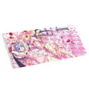 88-key Touhou Project Flandre Scarlet/ Remilia Scarlet Pink Version USB Wired Anime QWERTY Keyboard