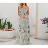 8836 cross-border european and american foreign trade fashion casual mesh cloth glue printing sleeveless suspender long dress miniinthebox