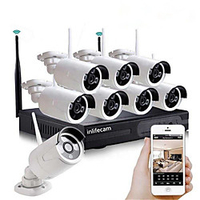 8CH 960P HD CCTV Camera Wireless NVR Kit Security System WIfi Ip Kit