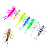 8Colors 10Pcs Soft Stonefly Nymph with 10 HOOK for Trout Bluegill Perch Creek Fishing Bait Lure Silicone bait