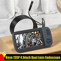 8mm 2.0MP 720P Dual Lens HD Endoscope Camera 4.5 inch 2000mAh Digital Inspection Videoscope Snake Borescope Handheld Endoscope miniinthebox