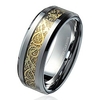 8mm gold celtic dragon ring men