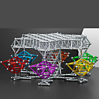 8mm Magnetic Blocks Magnetic Sticks Magnetic Tiles Building Bricks 63 pcs Creative Simple Stress and Anxiety Relief Relieves ADD,  ADHD,  Anxiety,  Autism Building Toys Boys