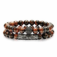 8mm tiger eye stone beads bracelet elastic natural stone yoga bracelet for women men