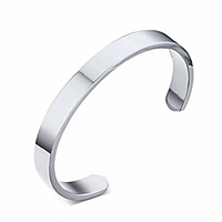 8mm width surface bracelet bangle women and men stainless steel bracelet men silver/gold/black color (gold)