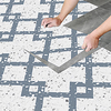 8pcs Creative Kitchen Bathroom Living Room Floor Sticker Non-slip Waterproof Wear-resistant Geometric Woven Terrazzo Floor Sticker miniinthebox
