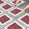 8pcs Creative Kitchen Bathroom Living Room Floor Stickers Non-slip Waterproof Wear-resistant Cinnabar Red Terrazzo Floor Stickers miniinthebox