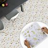 8pcs Creative Kitchen Bathroom Living Room Floor Stickers Non-slip Waterproof Wear-resistant Fashion Gravel Gilt Terrazzo Floor Stickers miniinthebox