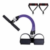 8pcs exercise resistance bands set portable pedal puller sit-ups fitness equipment,  tummy trainer stretch workout band set with foam handles sit-ups bar for home, gym, yoga, pilates, strength training