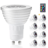 8pcs GU10 RGB Bulbs Bombillas Led 3W GU10 RGBW Led Lamp Dimmable White GU 10 Led Bulb 16 Colors With Remote miniinthebox