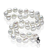 9-10 mm white freshwater cultured baroque pearl necklace 18