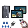 9 Inch 2 Monitors Wired / Wireless Wifi RFID Password Video Door Phone Doorbell Intercom System With IR-CUT 1000TVL Camera