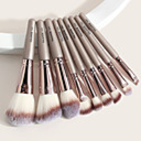 9 Makeup Brush Set Round Barrels Beauty Tools Makeup Brush Set Wooden Handle