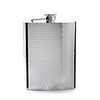 9 Oz hip Polished Stainless Steel Flask with Embossed pattern (Diamonds)