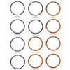 9 pcs stainless steel 16g cartilage hoop earrings for men women nose hoop ring helix septum conch daith lip tragus piercing jewelry (d:2 colors 10mm)
