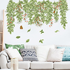 90x30cm Fresh Green Leaves Plants Wall Stickers Bedroom Living Room Removable Pre-pasted PVC Home Decoration Wall Decal 2pcs miniinthebox