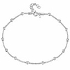 925 fine sterling silver 2 mm adjustable anklet - spiga wheat chain ankle bracelet - 9 to 10 inch - flexible fit
