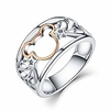 925 sterling silver and yellow gold plated mickey mouse ring(rose gold)