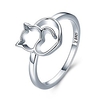925 sterling silver cat rings women silver rings kitty rings for women valentine