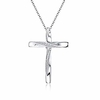 925 sterling silver classic cross pendant necklace,  god in my heart faith hope christian religious jewelry,  sets with swarovski zirconia