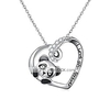925 sterling silver engraved my best friend cute animal dog pendant necklace for women gift,  18 rolo chain