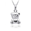 925 Sterling Silver Platinum Plated Little Bear Pattern Pendant