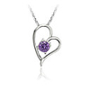 925 Sterling Silver Platinum Plated Pendant with Shining Rhinestone