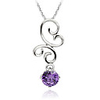 925 Sterling Silver Platinum Plated Pendant with Shining Rhinestone