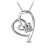 925 Sterling Silver Platinum Plated Pendant with Shining Rhinestone