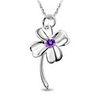 925 Sterling Silver Platinum Plated Pendant with Shining Rhinestone