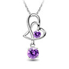 925 Sterling Silver Platinum Plated Pendant with Shining Rhinestone