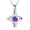 925 Sterling Silver Platinum Plated Pendant with Shining Rhinestone