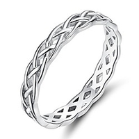 925 sterling silver ring 4mm eternity celtic knot wedding band for women size 9