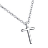 925 sterling silver simple cross pendant necklace,  rolo chain 161