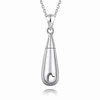 925 sterling silver urn pendant necklace teardrop cremation jewelry for ashes memorial keepsake for women miniinthebox