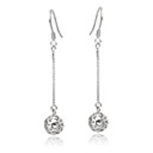 925 Sterling Silver With Platinum Plated Earrings
