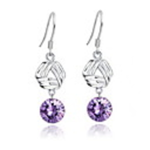 925 Sterling Silver With Platinum Plated Earrings