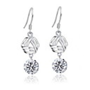 925 Sterling Silver With Platinum Plated Earrings