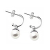 925 Sterling Silver With Platinum Plated Earrings