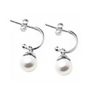 925 Sterling Silver With Platinum Plated Earrings