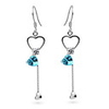 925 Sterling Silver With Platinum Plated Earrings with Shining Rhinestone