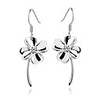 925 Sterling Silver With Platinum Plated Earrings with Shining Rhinestone