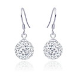 925 Sterling Silver With Platinum Plated Earrings with Shining Rhinestone