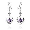 925 Sterling Silver With Platinum Plated Earrings with Shining Rhinestone
