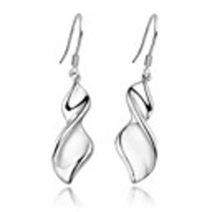 925 Sterling Silver With Platinum Plated Earrings with Shining Rhinestone