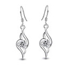 925 Sterling Silver With Platinum Plated Earrings with Shining Rhinestone