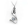 925 Sterling Silver With Top Quality Crystal Decoration Platinum Plated Pendant